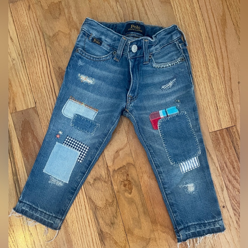 Toddler, Ralph, Lauren polo cropped jeans. Brand new.